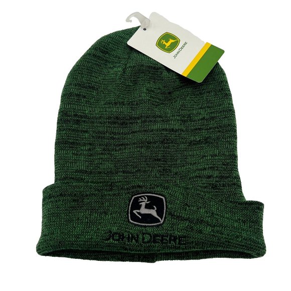 John Deere Heathered DK Green Beanie New NWT - Picture 1 of 5